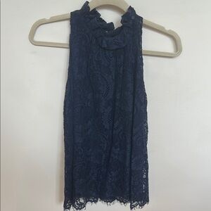 Elegant Navy Lace Top by Sugar + Lips